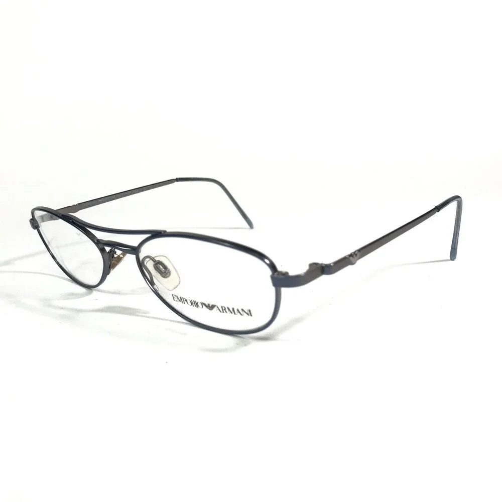 Emporio Armani Eyeglasses Frames 143 1220 Grey Blue Round Full Rim 49-18-142